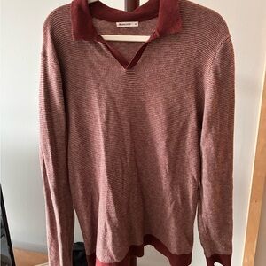 Marine Layer Burgundy Noah Sweater Polo